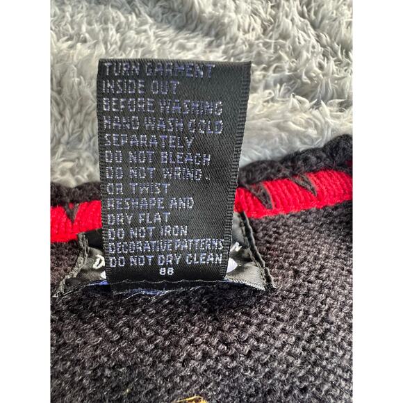 Vintage Christmas Sweater, Cardigan, Beaded, Bears, Busy, Embroidered XL - Picture 4 of 13